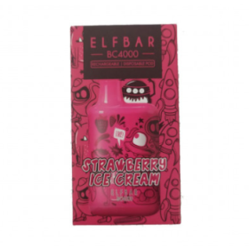 Электронные сигареты Elf Bar BC4000 Strawberry Ice Cream Limited Edition (Ельф бар Клубничное Морож) Felix Shop