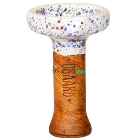 Чаша для кальяна Облако Black Glaze белая в точку (44) Felix Shop