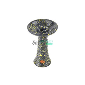 Чаша для кальяна RS Bowls Plate (PL) темно-серая с жёлтым Felix Shop