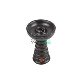 Чаша для кальяна RS Bowls Ideal (SI) черна матовая с красными точками Felix Shop