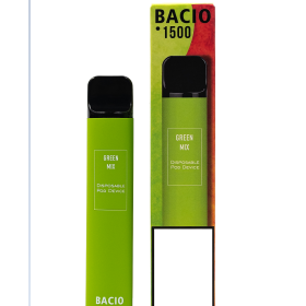 Электронные сигареты Bacio 1500 Green Mix (Басио 1500 Яблоко Персик БЕЗ НИКОТИНА) Felix Shop