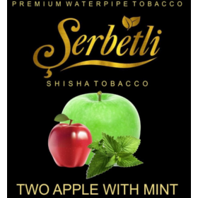 Табак Serbetli Two Apples Mint (Щербетли Двойное Яблоко с Мятой) 50 грамм Felix Shop