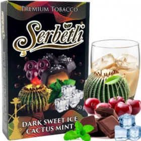 Табак Serbetli Dark Sweet Ice Cactus Mint (Щербетли Темно Сладкий Айс Кактус Мята) 50 грамм Felix Shop