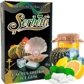 Табак Serbetli Cactus Sheikh Ice Gum (Щербетли Кактус Шейх Айс Жвачка) 50 грамм Felix Shop