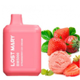 Электронные сигареты Lost Mary CM5000 Strawberry ice cream(Клубничный крем айс) Felix Shop