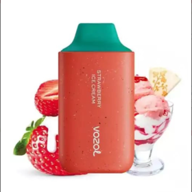 Электронная сигарета Vozol 6000 Strawberry Ice Cream (клубничное мороженое) Felix Shop