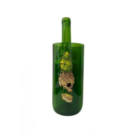 Водник Стеклянный Зеленый Ананас Череп Felix Shop