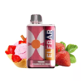 Электронная сигарета Elf Bar TE6000 Strawberry Ice Cream (Клубничное Мороженое) Felix Shop