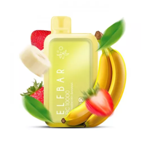 Электронная сигарета Elf Bar 10000 Strawberry Banana (клубника банан) Felix Shop