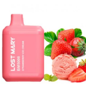 Электронная сигарета Lost Mary BM5000 Strawberry Ice Cream (клубничное мороженое) Felix Shop
