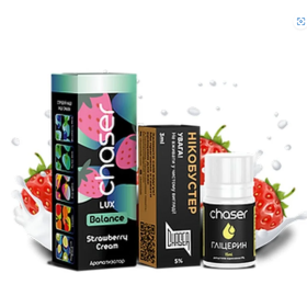 Жидкость Набор Chaser Lux 5% 30мл Strawberry Cream (Клубника Сливки) Felix Shop