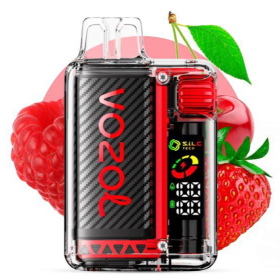 Электронная сигарета Vozol 20000 Strawberry Raspberry Cherry (Клубника Малина Вишня) Felix Shop