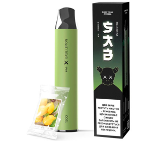 Электронная сигарета SAB 1500 №44 Basil Lemon (Лимонный Базилик) Felix Shop