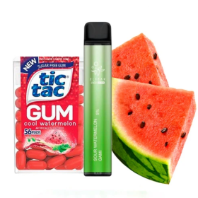   Электронная сигарета Elf Bar 1500 Ultra Sour Watermelon Gumi (Кислые Арбузные Конфеты) Felix Shop