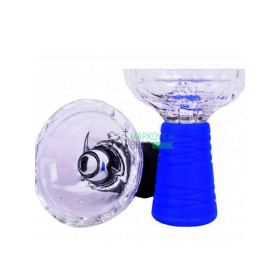 Стеклянная чаша для кальяна Yahya Diamond Синяя Felix Shop