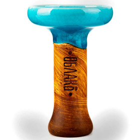 Чаша для кальяна Облако Phunnel L Glaze top Голубая Кракл (8) Felix Shop