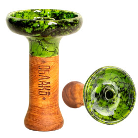 Чаша для кальяна Облако Phunnel L Glaze top салатово-черный мрамор (41) Felix Shop