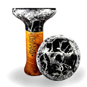 Чаша для кальяна Облако Phunnel S Glaze top Черно-белая (34) Felix Shop