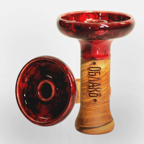 Чаша для кальяна Облако Phunnel L Glaze top Красный Чёрный Мрамор (45) Felix Shop