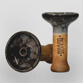 Чаша для кальяна Облако Phunnel M Glaze Top Серый Черный Мрамор (53) Felix Shop