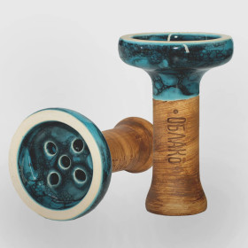 Чаша Облако Black Glaze Top Голубой с черным мрамор (64) Felix Shop