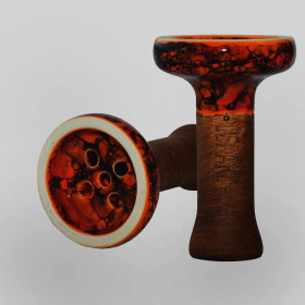 Чаша для кальяна Облако Black Glaze оранжевая ч. мрамор (50) Felix Shop