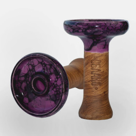 Чаша для кальяна Облако Phunnel L Glaze top фиолетовая ч. мрамор (72) Felix Shop