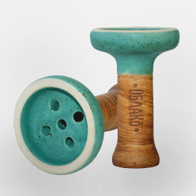 Чаша для кальяна Облако Black Glaze бирюзовая в точку (81) Felix Shop