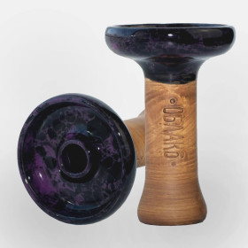 Чаша для кальяна Облако Phunnel L Glaze top черно-фиолетовый мрамор (57) Felix Shop