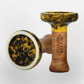 Чаша для кальяна Облако Black Glaze желтая ч. мрамор (54) Felix Shop