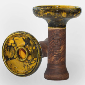 Чаша для кальяна Облако Phunnel L Glaze top желтая ч. мрамор (54) Felix Shop