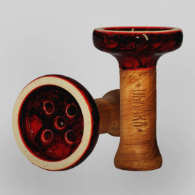 Чаша для кальяна Облако Black Glaze красная ч. мрамор (45) Felix Shop