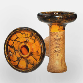 Чаша для кальяна Облако Phunnel L Glaze top Оранжевый ч. мрамор (50) Felix Shop
