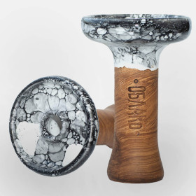 Чаша для кальяна Облако Phunnel L Glaze top Белый ч. мрамор (70) Felix Shop