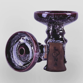 Чаша для кальяна LOONA Crater фиолетовая Lily Felix Shop
