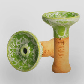 Чаша для кальяна Облако Phunnel M Glaze top Салатовый мрамор (38) Felix Shop