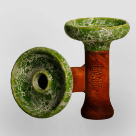 Чаша для кальяна Облако Phunnel L Glaze top Салатовый мрамор (38) Felix Shop