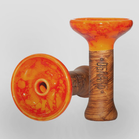 Чаша для кальяна Облако Phunnel M Glaze Top оранжево-красный мрамор (104) Felix Shop