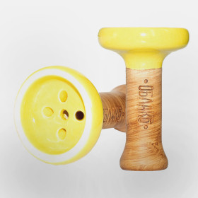 Чаша для кальяна Облако Black Glaze Желтая Кракле (121) Felix Shop